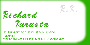 richard kurusta business card
