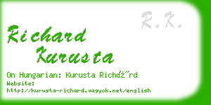 richard kurusta business card